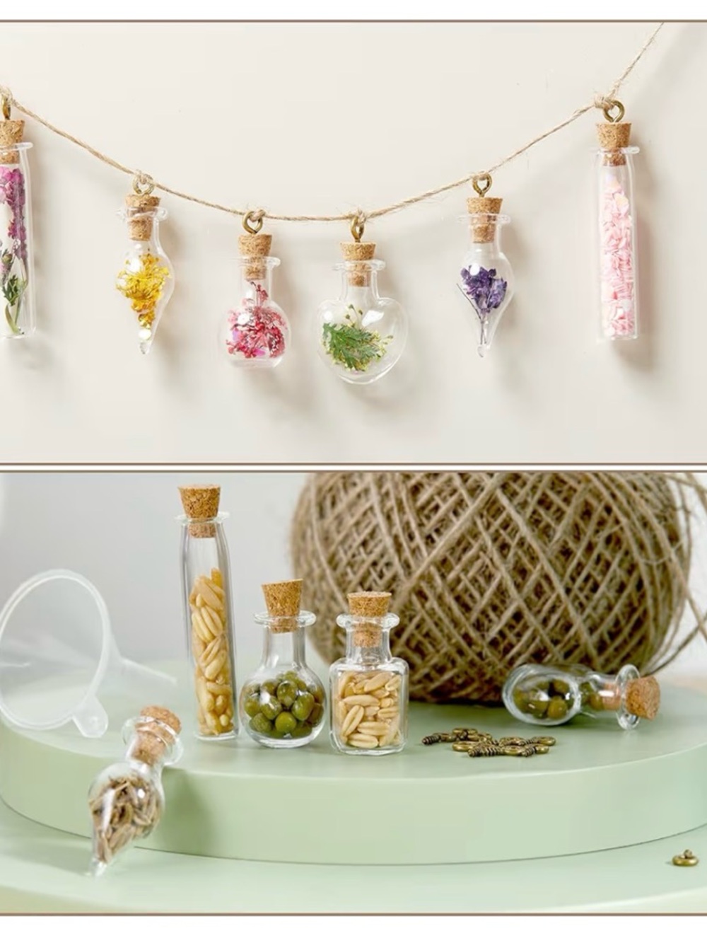 Set of 49 Empty Mini Glass Bottles